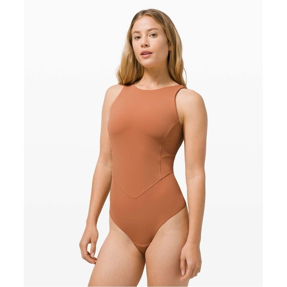 Luluemon | Align Sleeveless Bodysuit Desert Sun Size 8